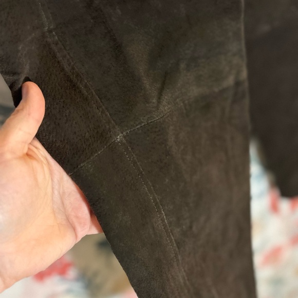 Vintage Bagatelle Women's Dark Brown Straight Leg Leather Pants - Picture 4 of 8